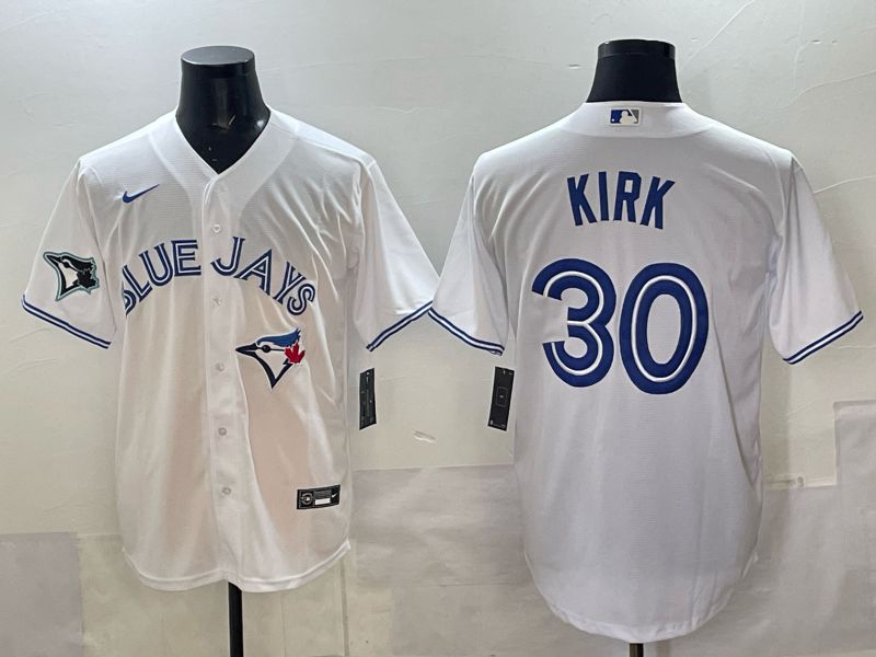 Men 2025 Toronto Blue Jays #30 Kirk white Game Nike MLB Jersey style 02
